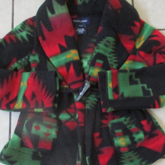 RALPH LAUREN ~ AZTEC INSPIRED FLEECE JACKET ~ 4 / 4T - Picture 1 of 7